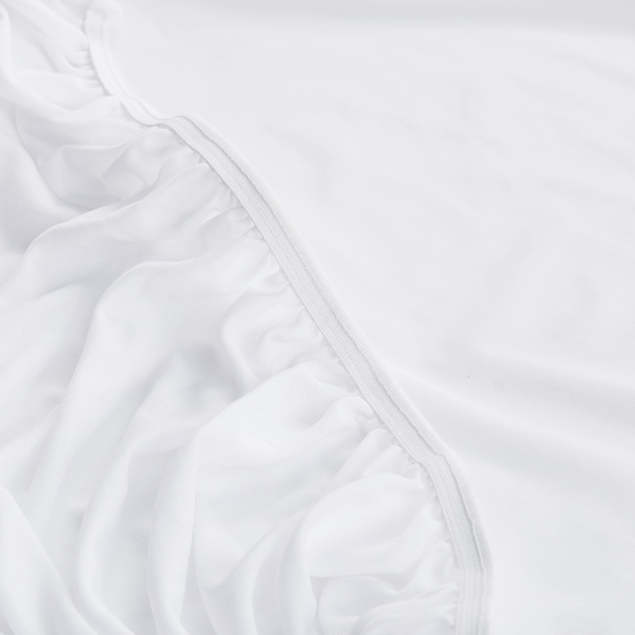 Serta elastic skirt fitted on mattress demonstrating secure non-slip fit