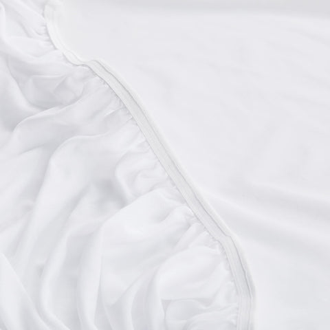 Serta elastic skirt fitted on mattress demonstrating secure non-slip fit