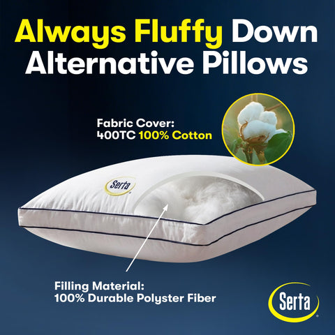 Serta pillow in washing machine highlighting easy machine-wash care advantage