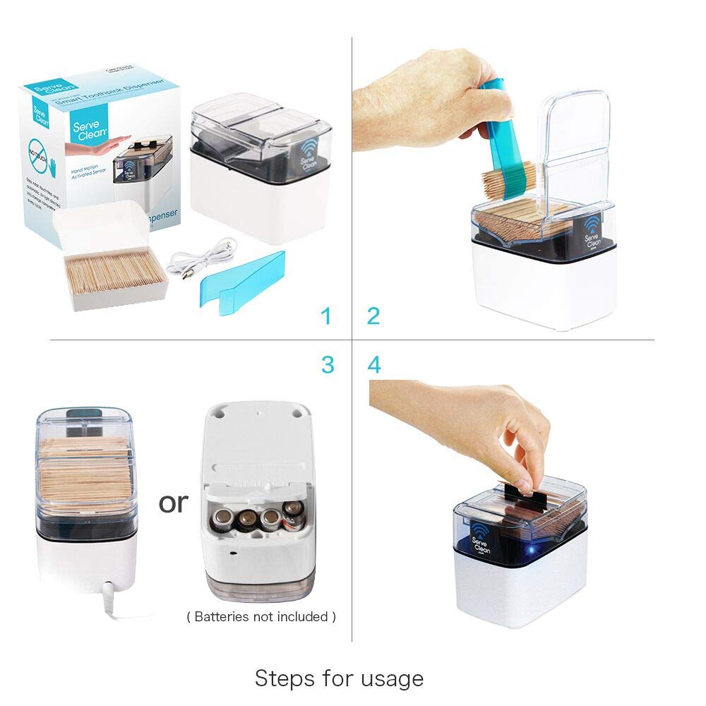 Serve Clean dispenser beside a coffee cup showing size and placement advantage