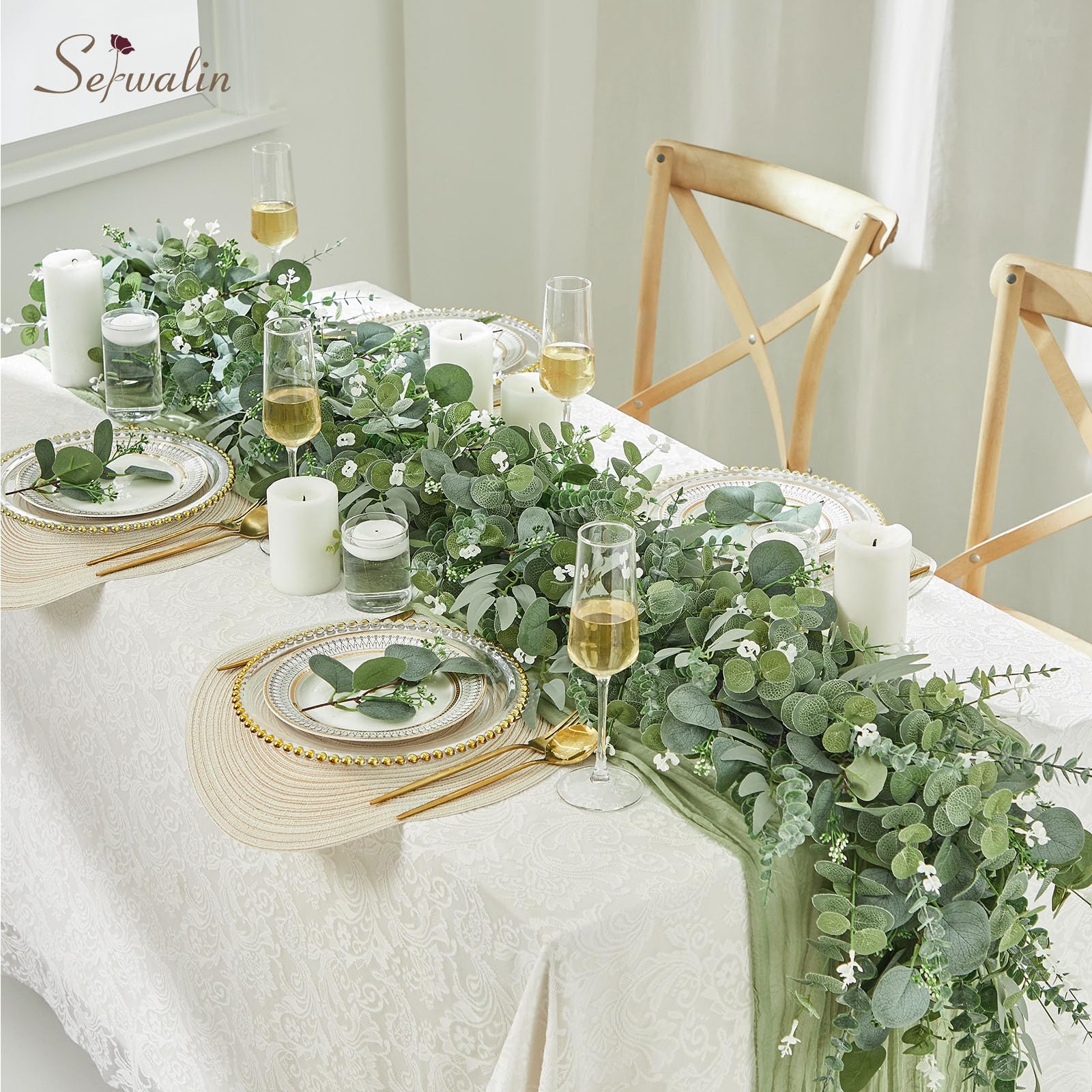 Serwalin bendable stem demonstration showing easy shaping for DIY floral work