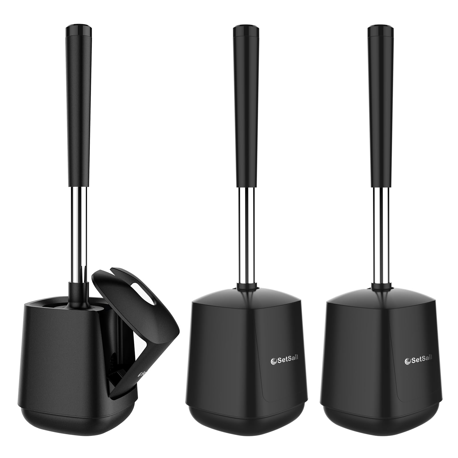 SetSail front view of three-pack holder showing compact storage benefit