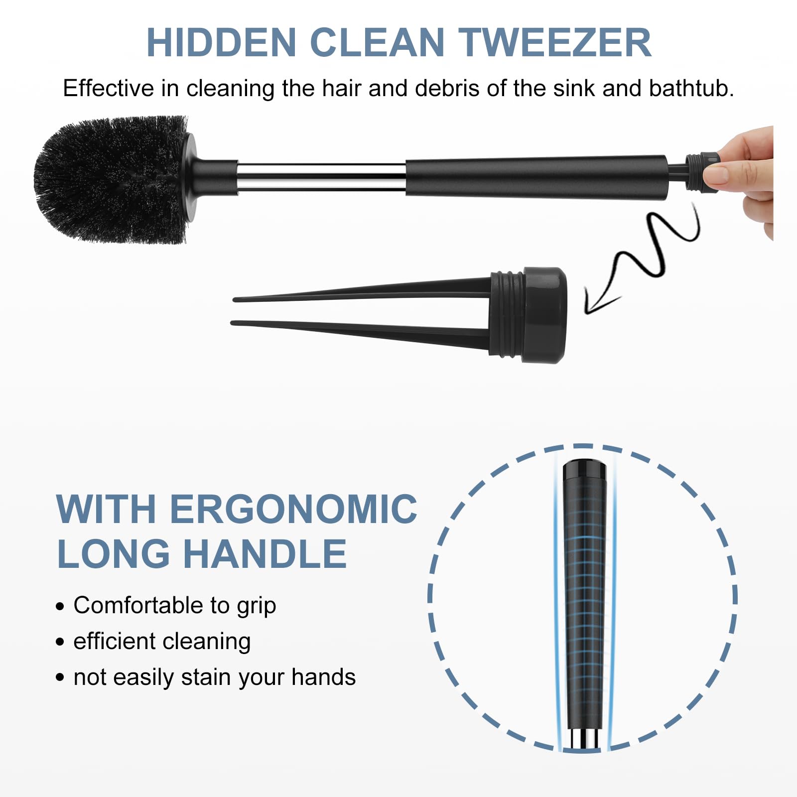 SetSail brush in hand cleaning rim showing extended reach and control