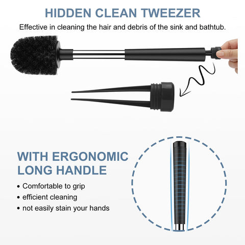SetSail brush in hand cleaning rim showing extended reach and control