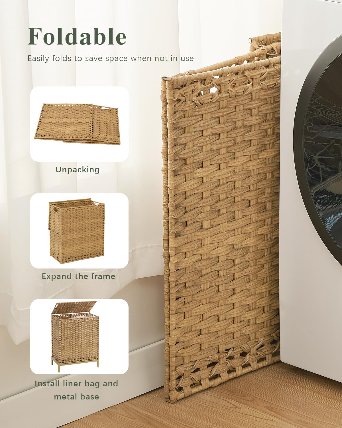 SETVSON folded flat demonstrating compact storage and space-saving benefit