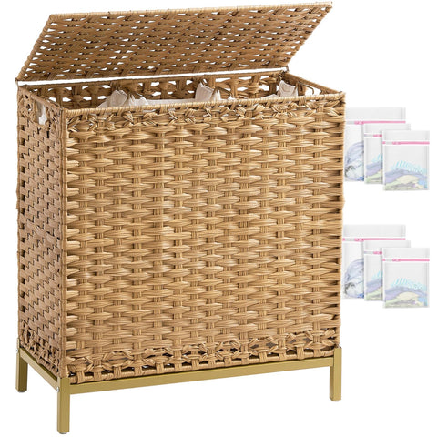 SETVSON front view of laundry hamper showing neat storage benefit