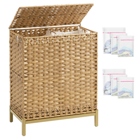 SETVSON front view with lid showing tidy covered laundry storage benefit