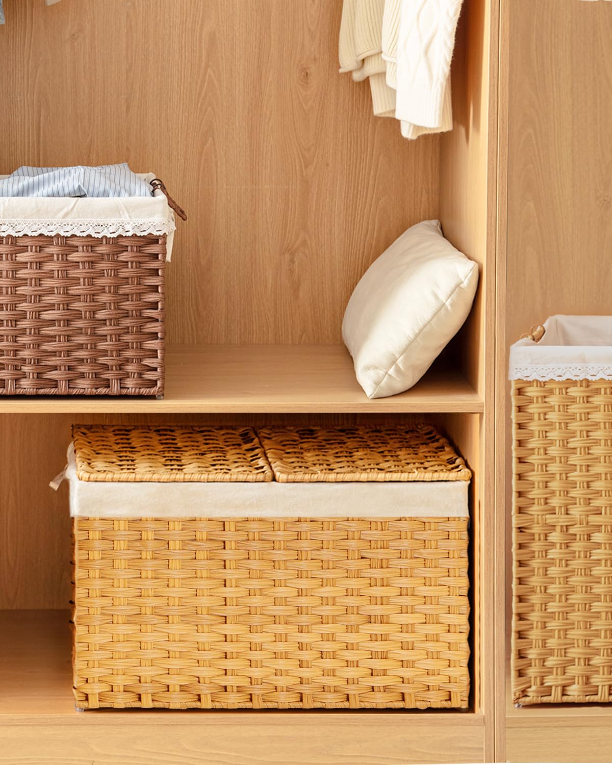 SETVSON in bathroom setting showing tidy, decorative storage solution