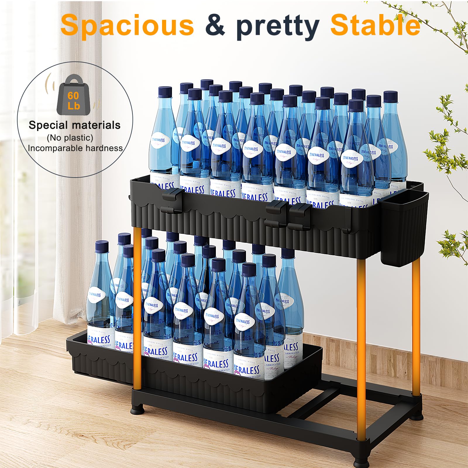 Sevenblue installed under-sink view showing space-saving scale and accessibility
