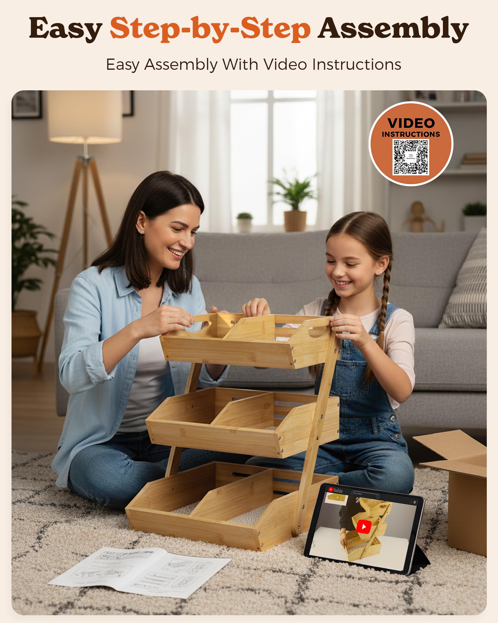 Sevenblue lifestyle scene on kitchen counter adding warmth and decluttering the space