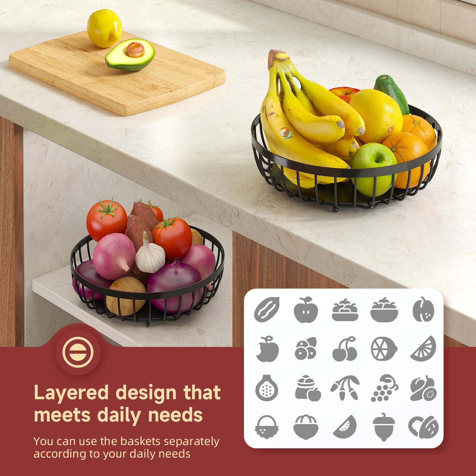 Sevenblue side profile with assorted fruit demonstrating improved airflow