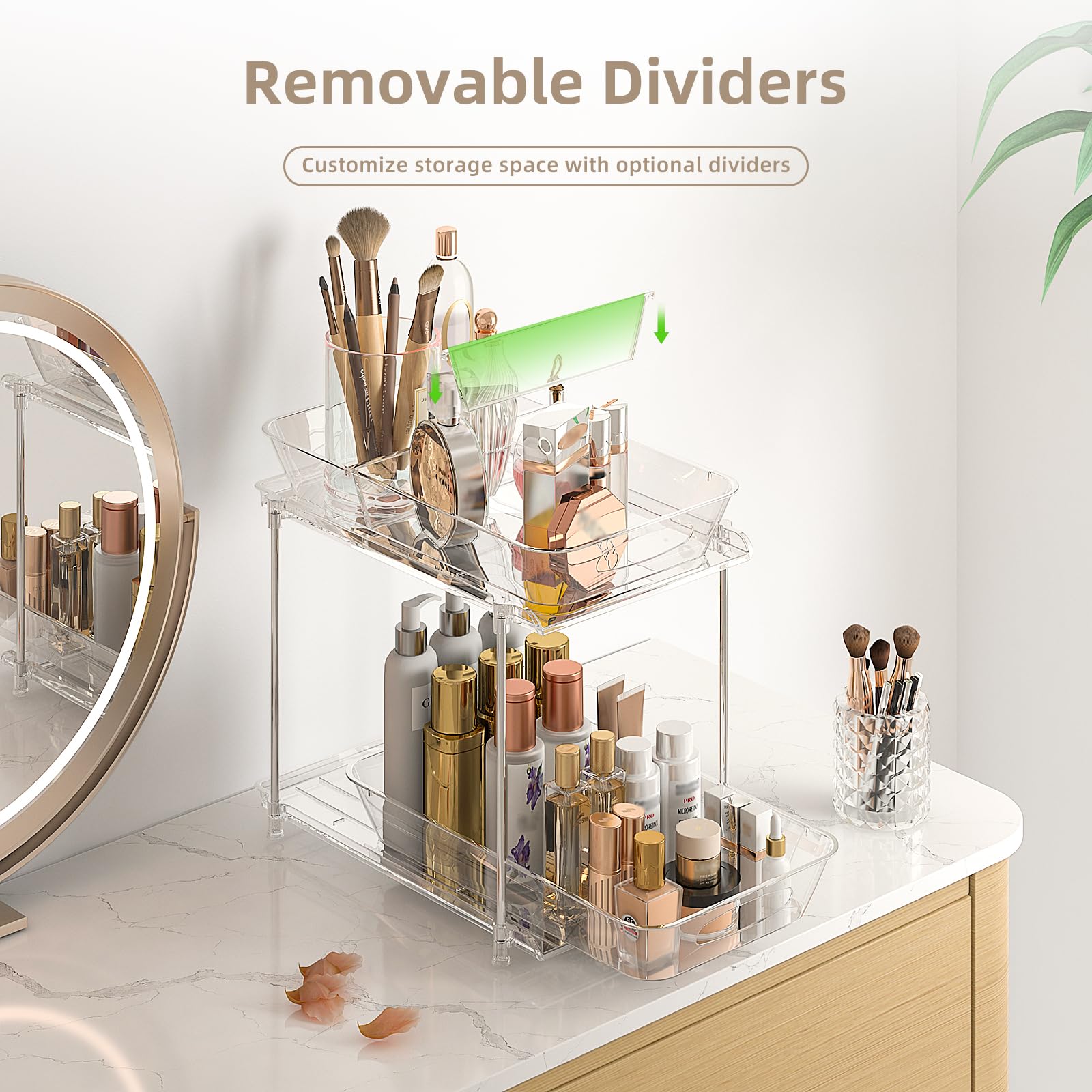 Sevenblue side-by-side units with measuring tape showing size options benefit