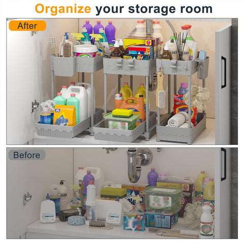 Sevenblue sliding drawer extended for easy access to bottles and cans