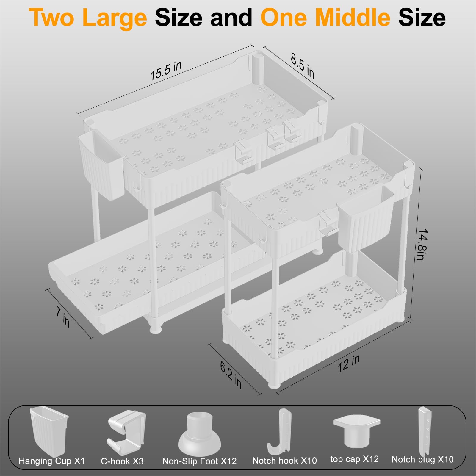 Sevenblue sliding drawer pulled out under sink showing easy access benefit