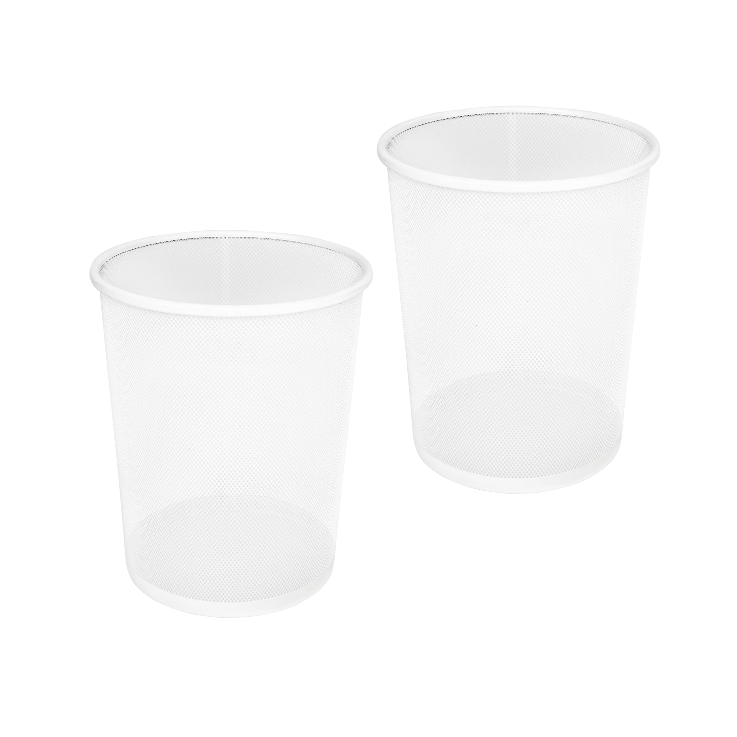 Seville Classics front view white mesh bin showing compact design and versatility