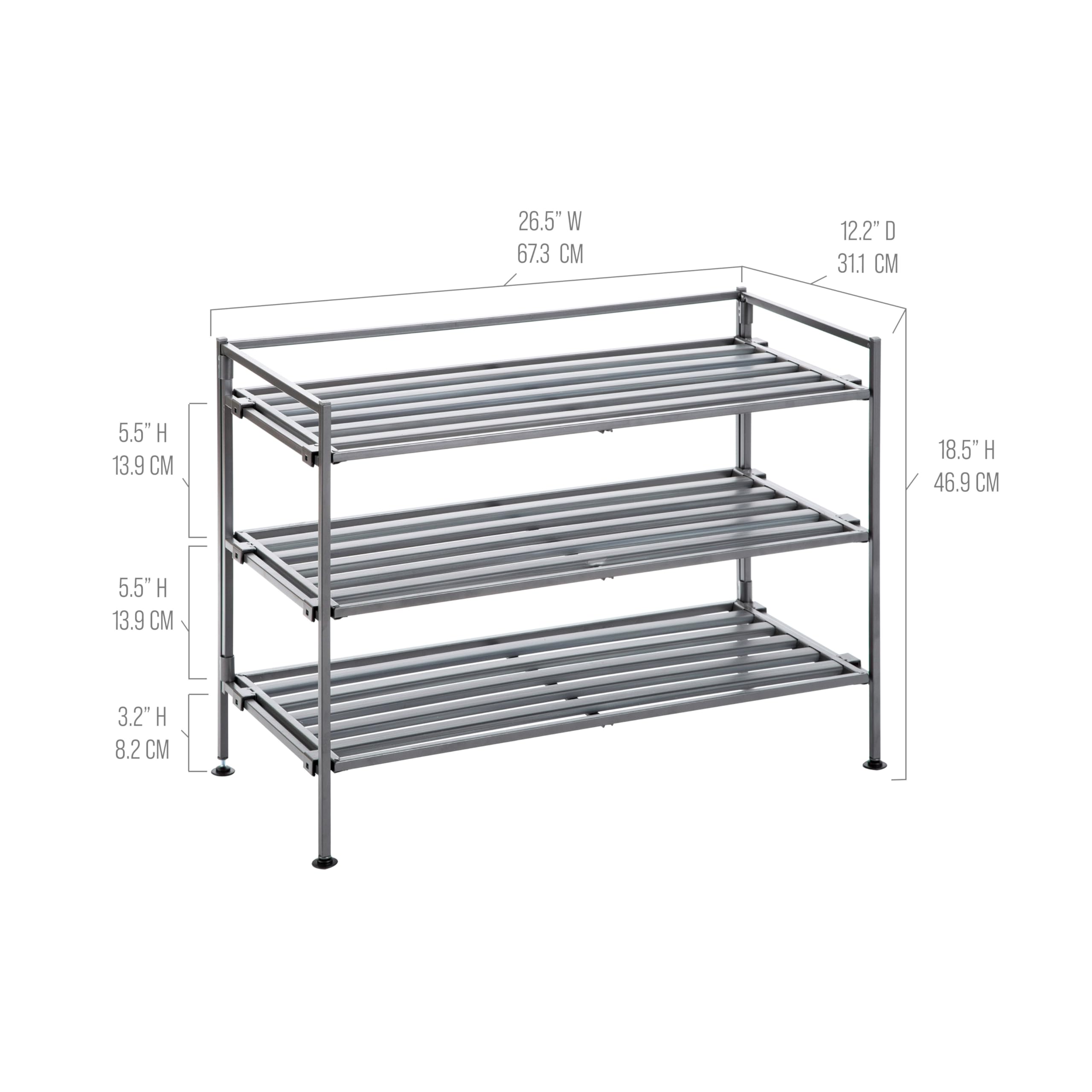 Seville Classics resin slat close-up showing ventilated shelf that prevents odor