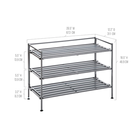 Seville Classics resin slat close-up showing ventilated shelf that prevents odor