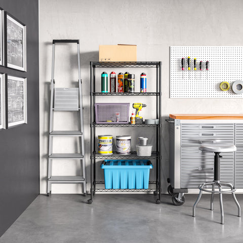 Seville Classics close-up of wire shelf surface highlighting sturdy powder-coated steel