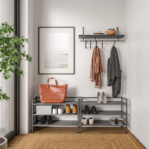 Seville Classics two-unit stack demonstrating vertical stacking to save floor space