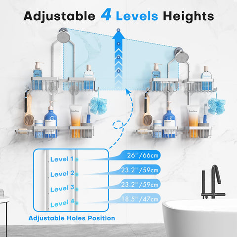 Sewulidon large basket holding tall shampoo bottles for generous capacity