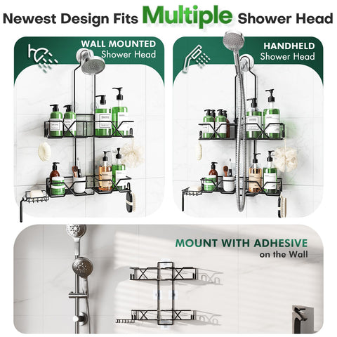 Sewulidon soap holder and eight hooks detail keeping items dry and accessible