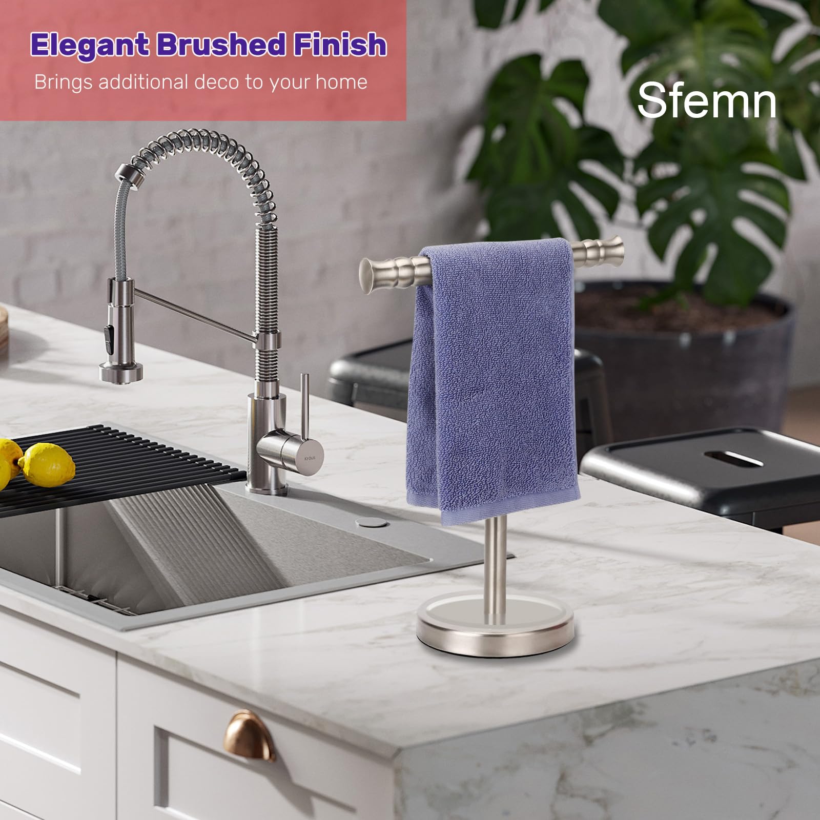Sfemn close-up of bamboo-style end cap highlighting refined finish and decorative appeal