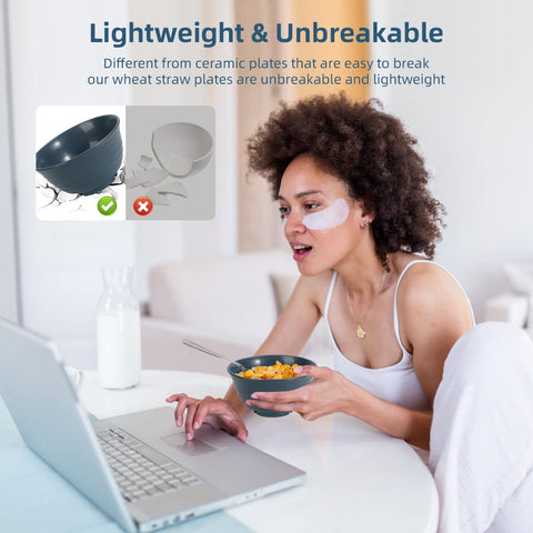SGAOFIEE stacked plates and bowls demonstrating compact, space-saving storage benefit