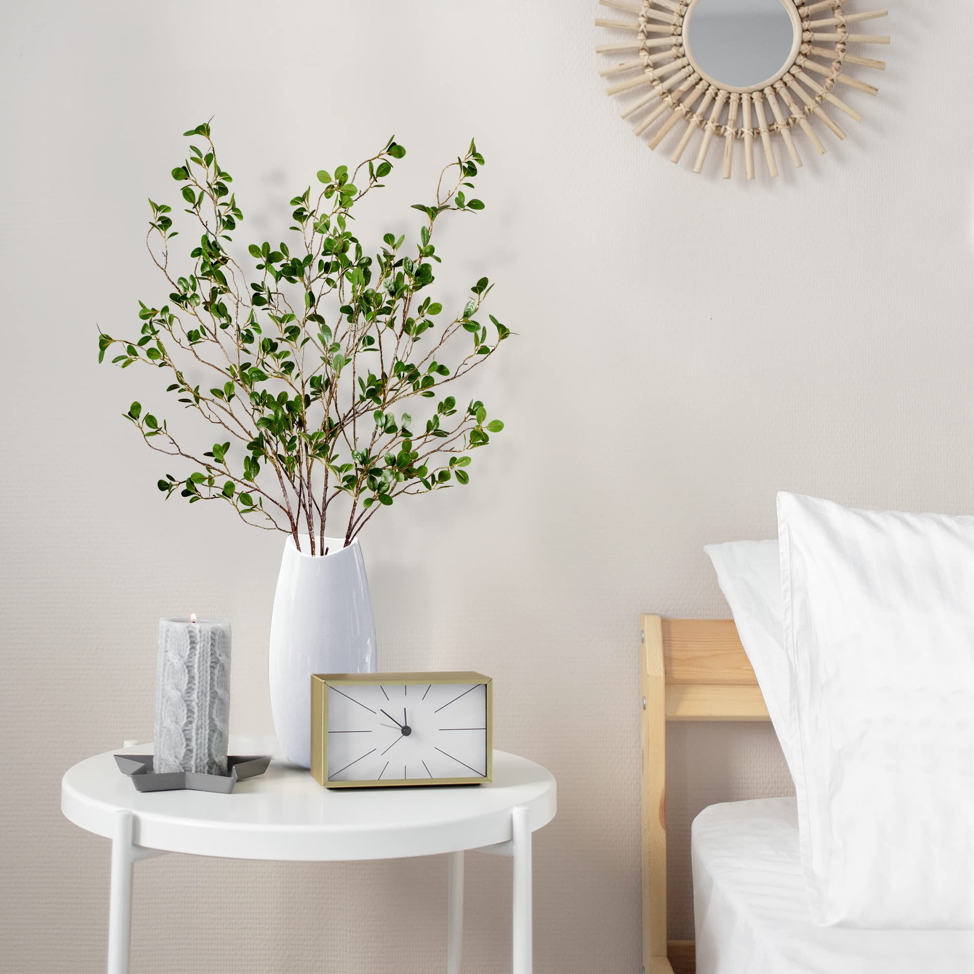 Sggvecsy tall vase arrangement in living room illustrating height and low-maintenance decor