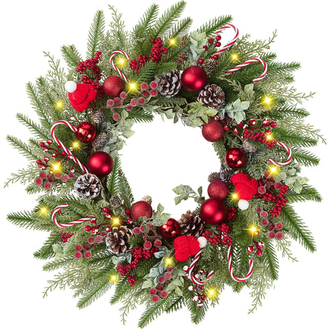 Sggvecsy wreath front door display adding festive curb appeal