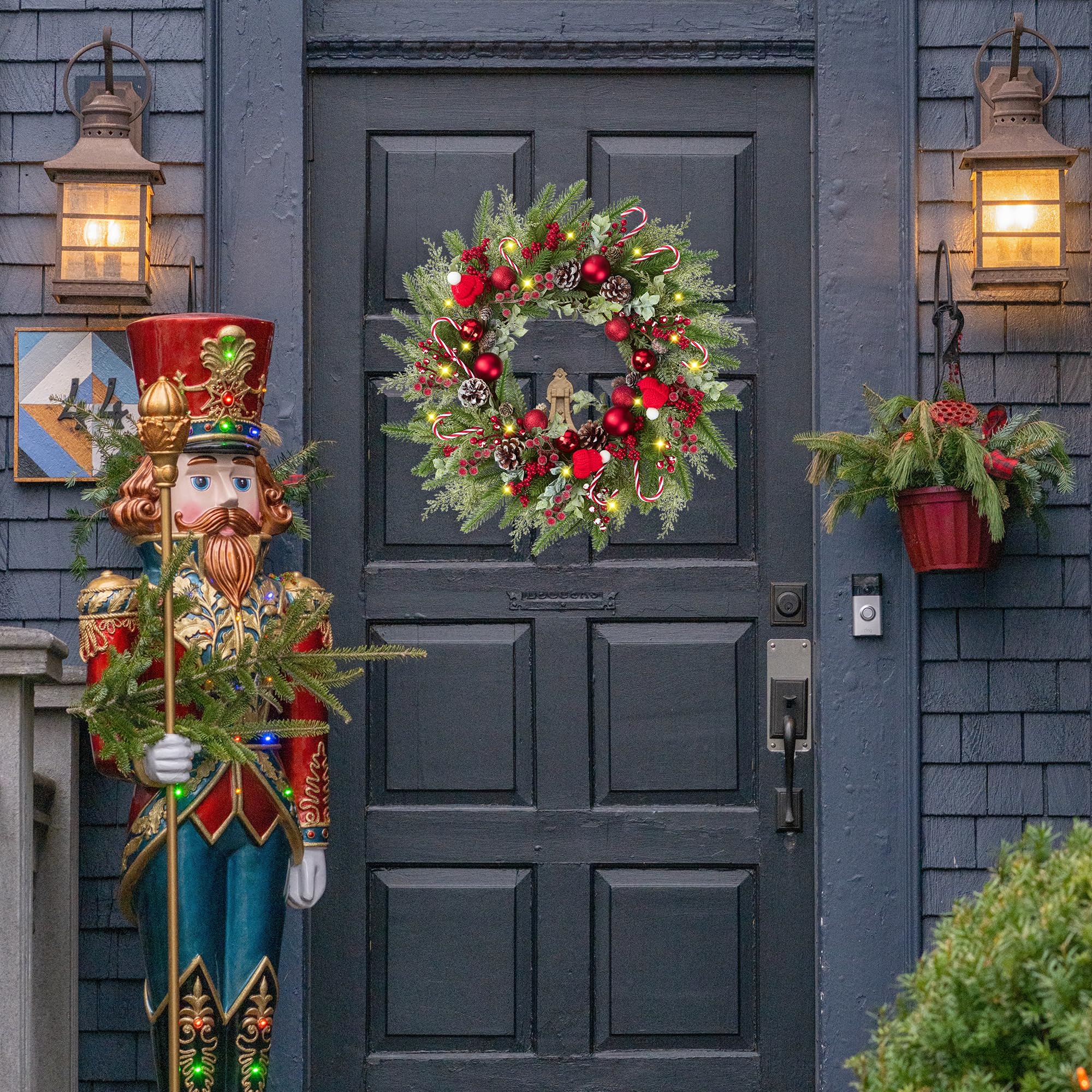 Sggvecsy porch lifestyle scene giving warm seasonal welcome