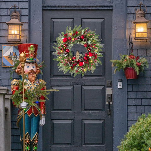 Sggvecsy porch lifestyle scene giving warm seasonal welcome