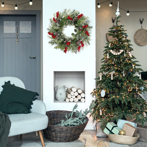 Sggvecsy wreath side profile highlighting full 21-inch shape and depth