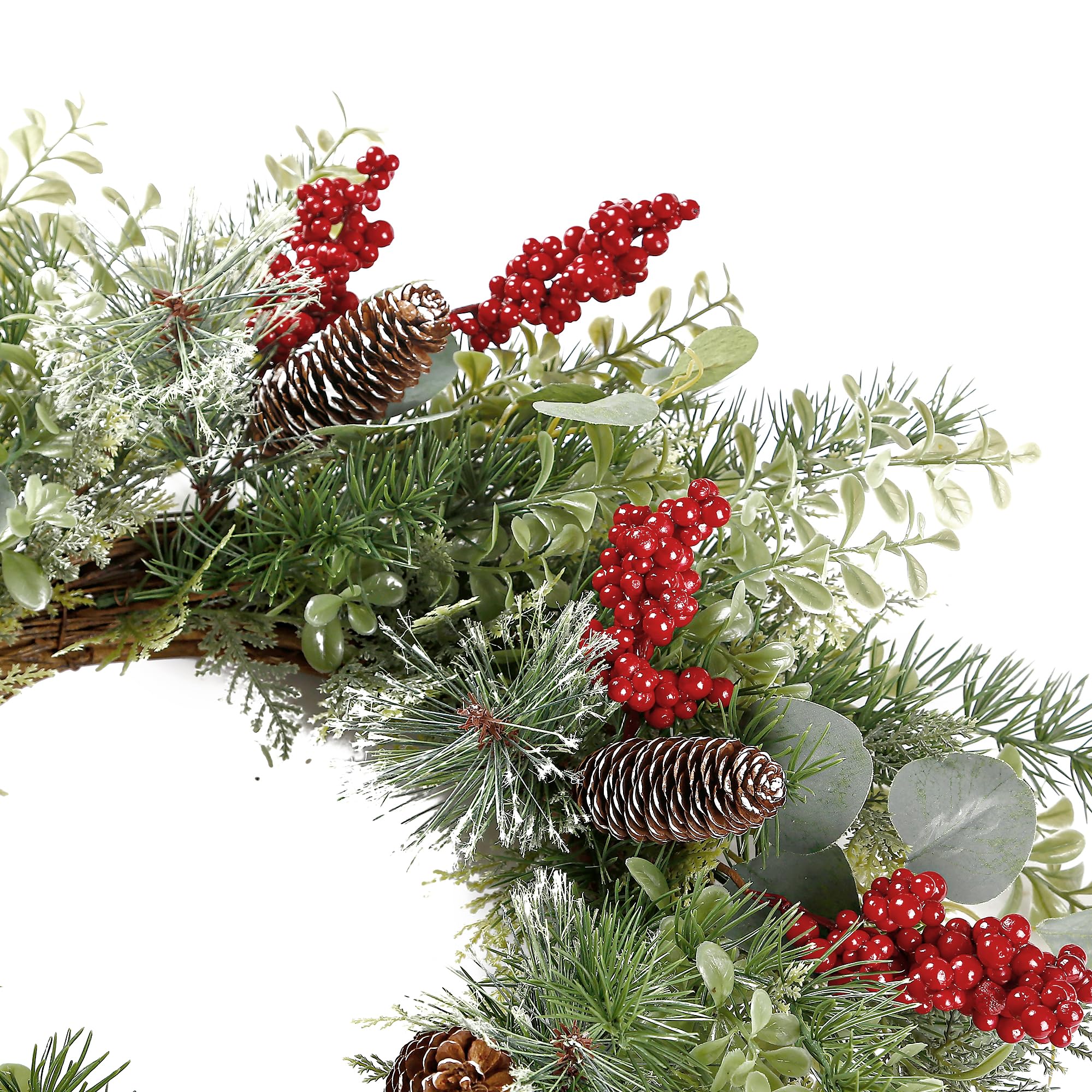 Sggvecsy wreath size comparison next to ruler to confirm 21 inch diameter