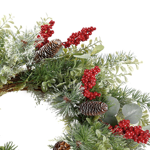 Sggvecsy wreath size comparison next to ruler to confirm 21 inch diameter