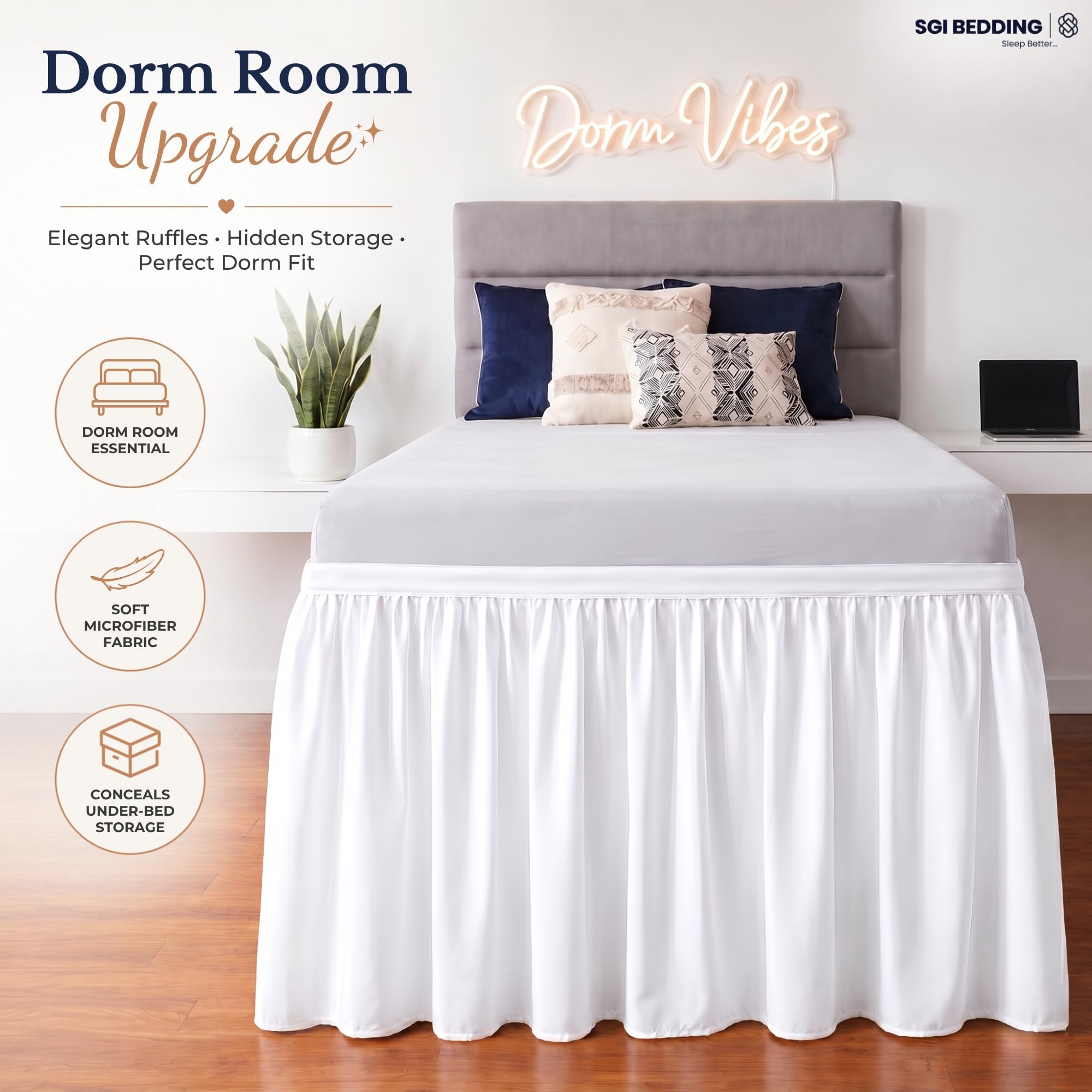 SGI bedding close-up microfiber texture showing durable weave
