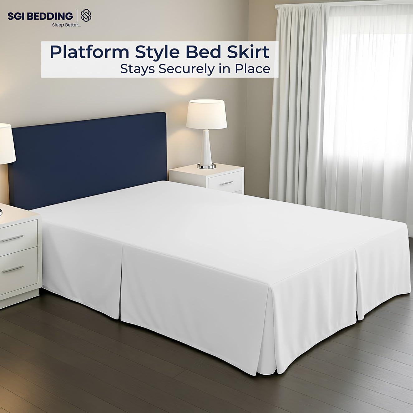 SGI Bedding close-up microfiber texture showing soft, wrinkle-resistant fabric