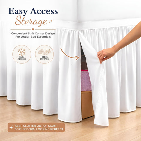 SGI bedding side profile demonstrating 34 inch drop coverage