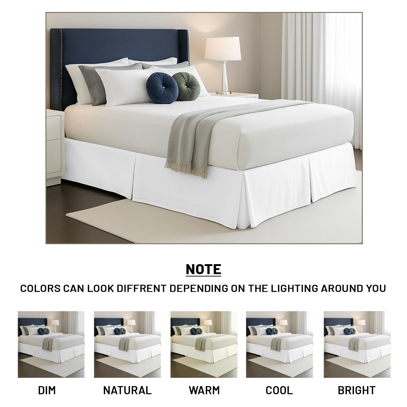 SGI Bedding measurement visual showing 60x80 queen size and 18" drop