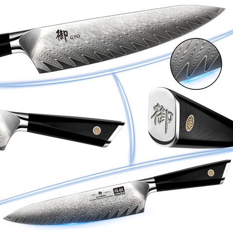SHAN ZU blade edge profile highlighting 15° V-shaped bevel for long-lasting sharpness