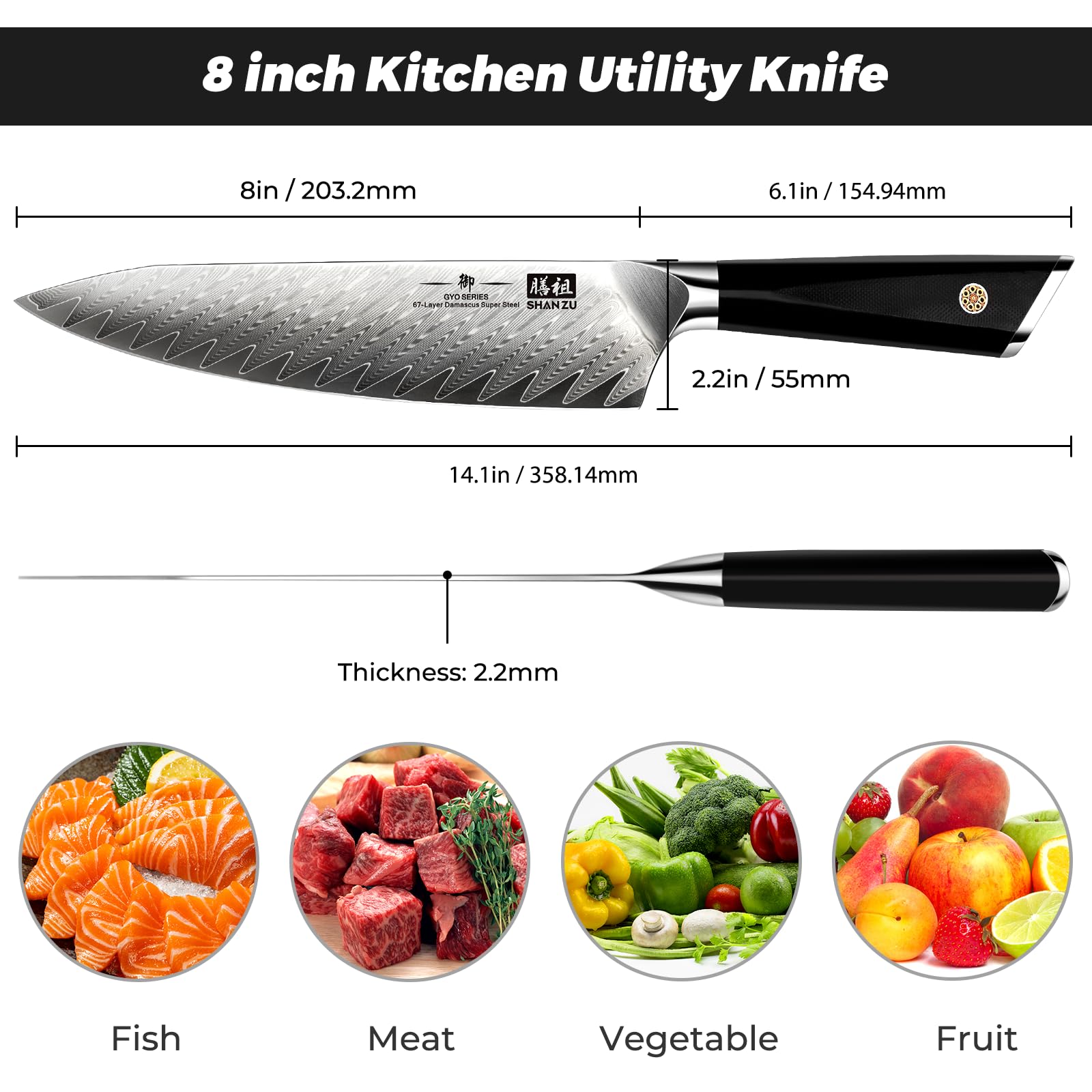 SHAN ZU slicing tomatoes to show cutting performance and smooth, clean results