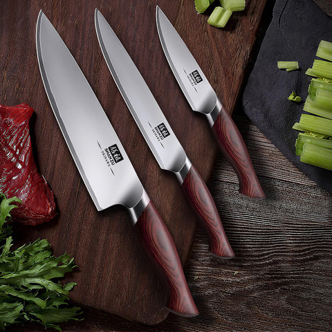 SHAN ZU knives in use chopping vegetables for efficiency