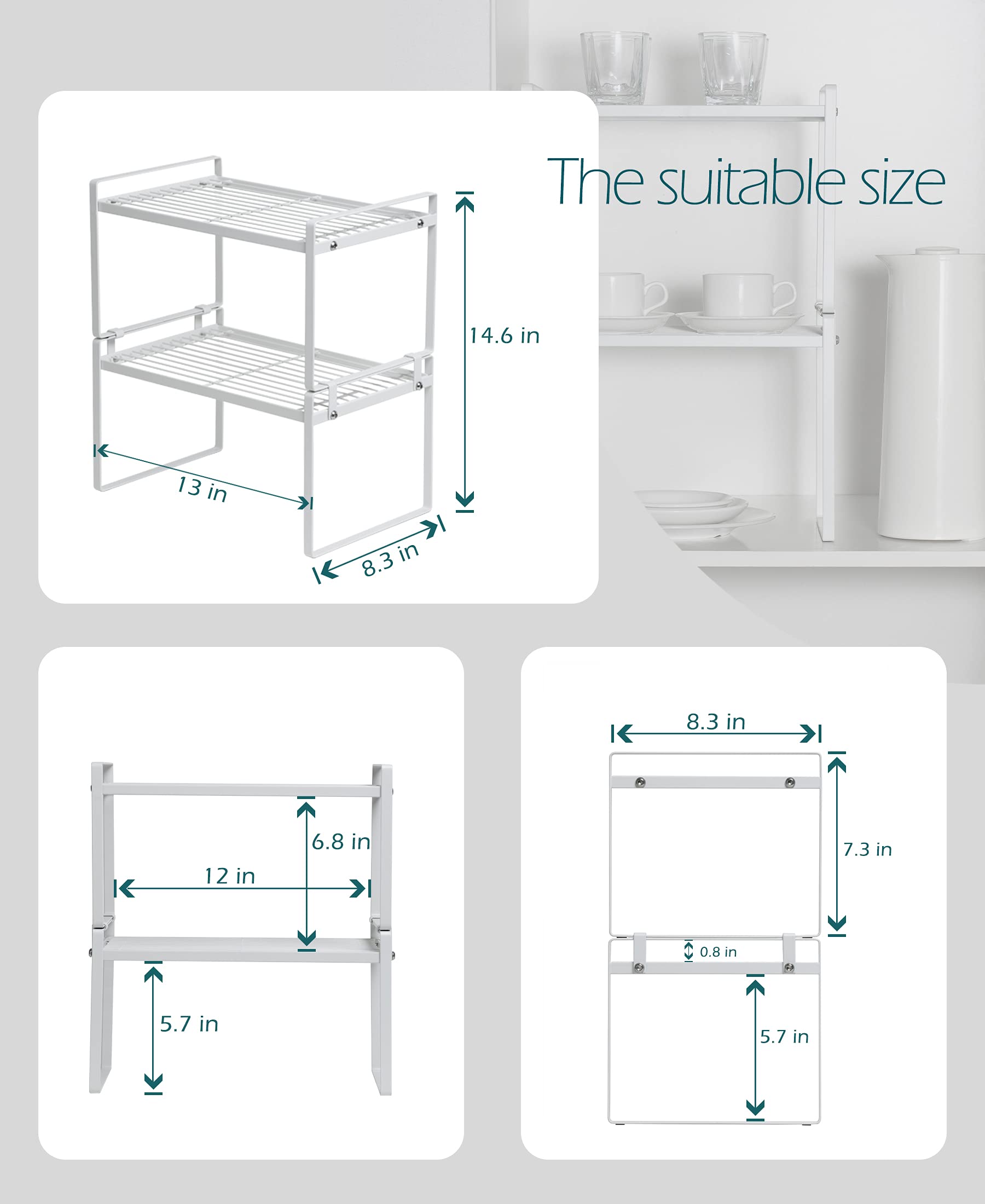 Shantton view of non-slip feet protecting shelves and improving grip