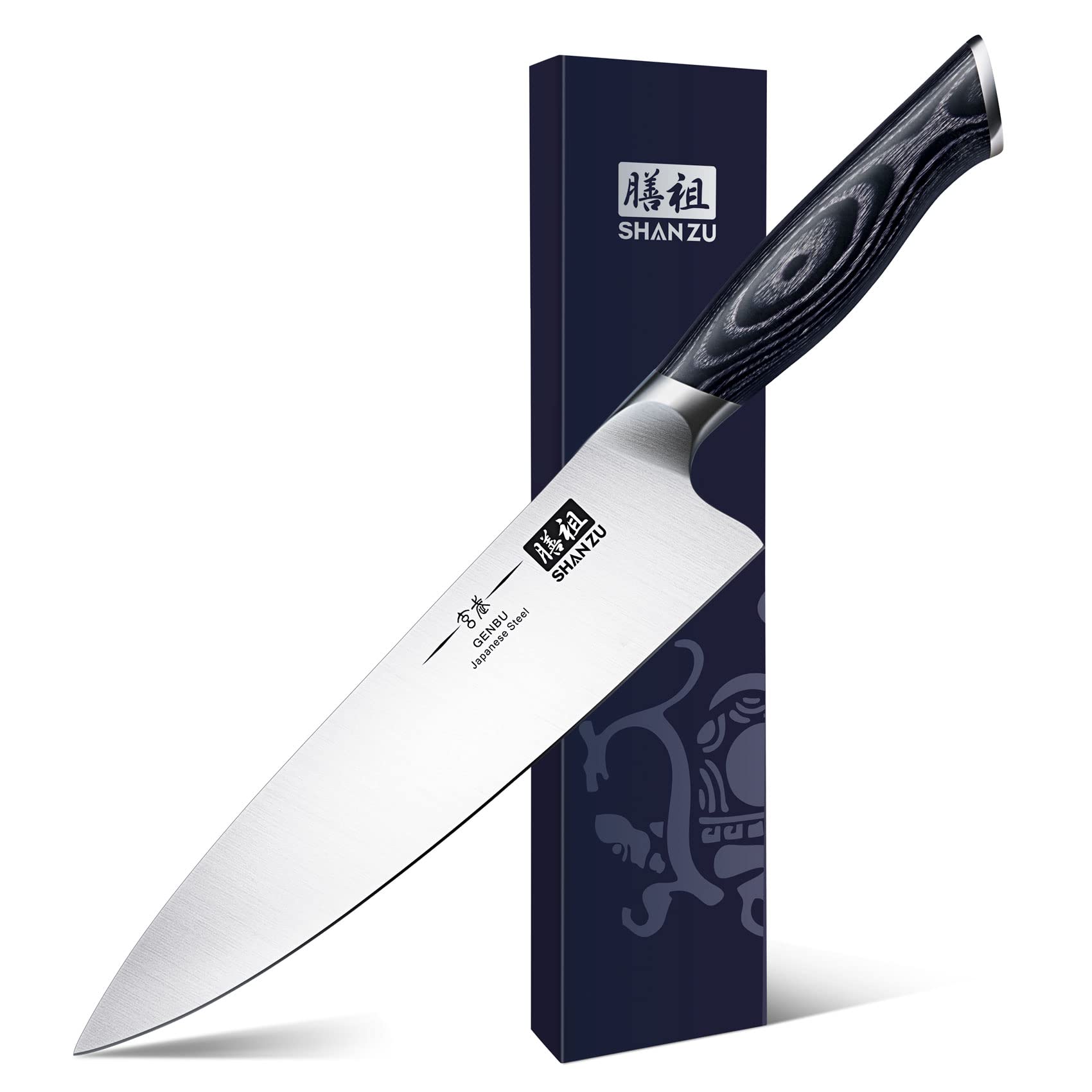 SHAN ZU Genbu front view showing full blade and balanced profile for control