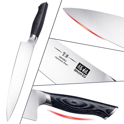 SHAN ZU Genbu slicing vegetables in kitchen demonstrating smooth cuts benefit