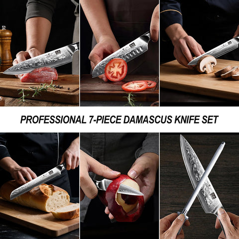 SHAN ZU knife next to a hand for scale to show ergonomic balance