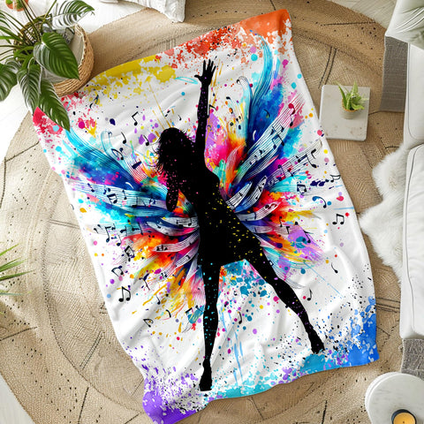 Sharecolor music blanket used by child in car seat, portable warmth for trips and practice
