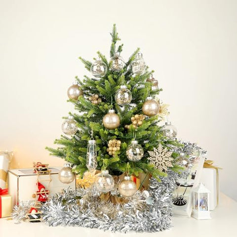SHareconn size comparison display showing large and small clear spheres for balanced decorating