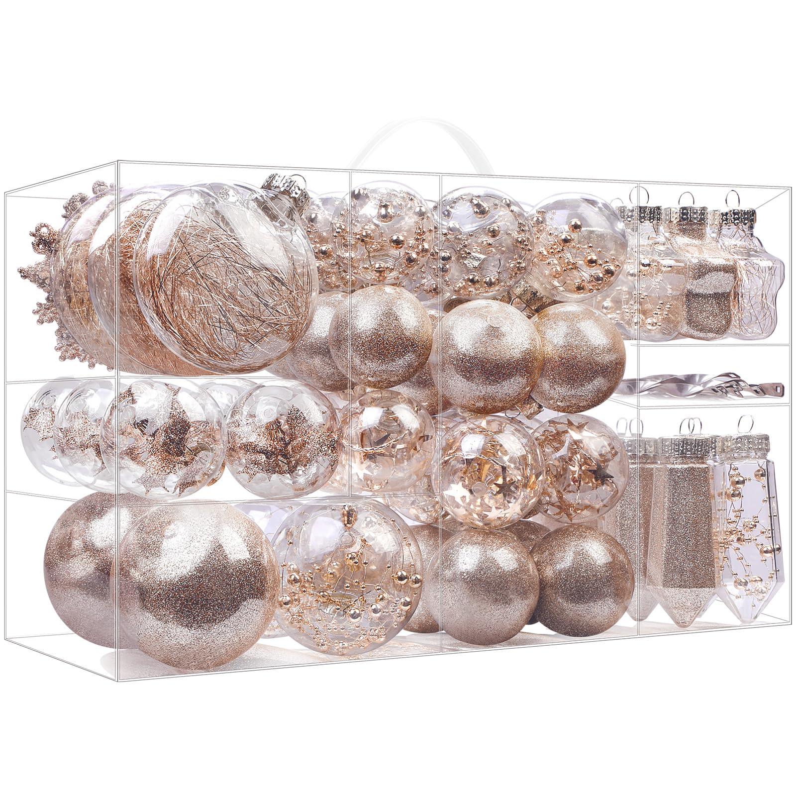 SHareconn compact storage box with ornaments packed neatly for convenient off-season storage