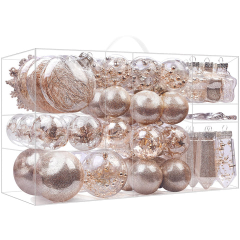 SHareconn compact storage box with ornaments packed neatly for convenient off-season storage