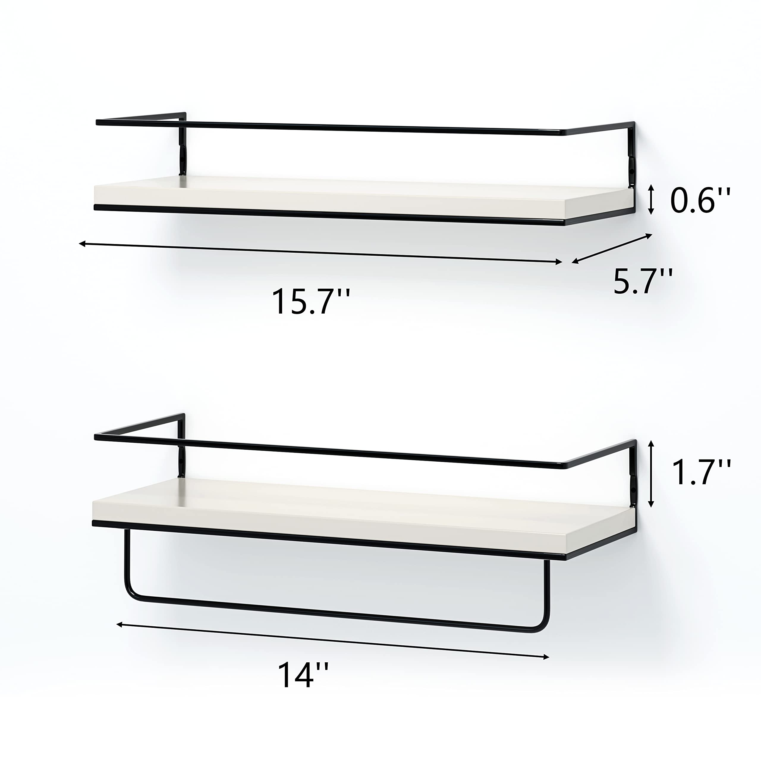 Shario black towel rack detail showing convenient hanging benefit